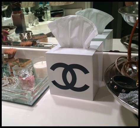 chanel tissue box cover|Chanel tissue box white.